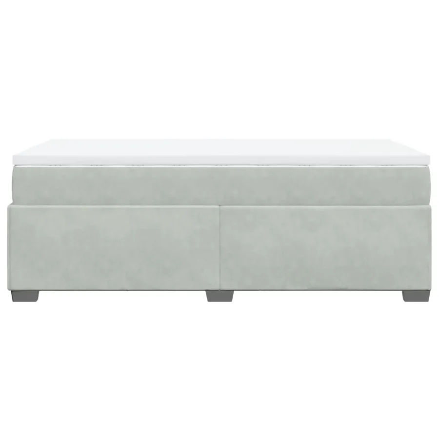 Sommier à lattes de lit et matelas Gris clair 80x200 cm Velours - 8