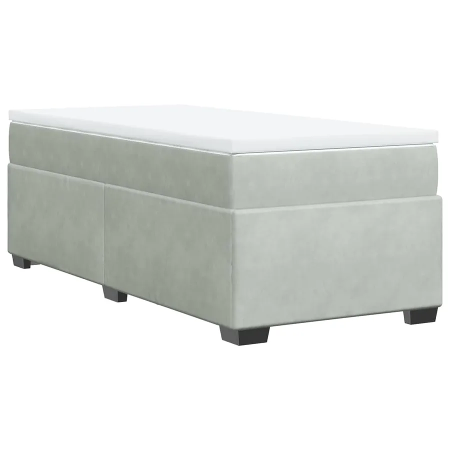 Sommier à lattes de lit et matelas Gris clair 80x200 cm Velours - 9