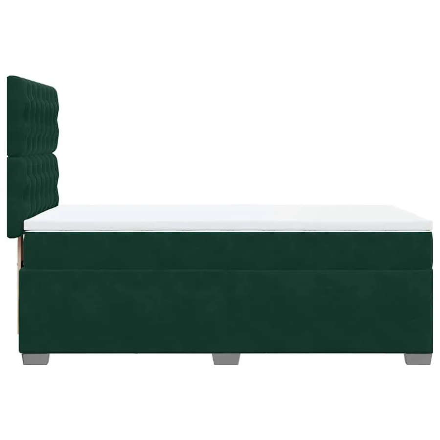 Sommier à lattes de lit avec matelas Vert foncé 90x190 cm - 9