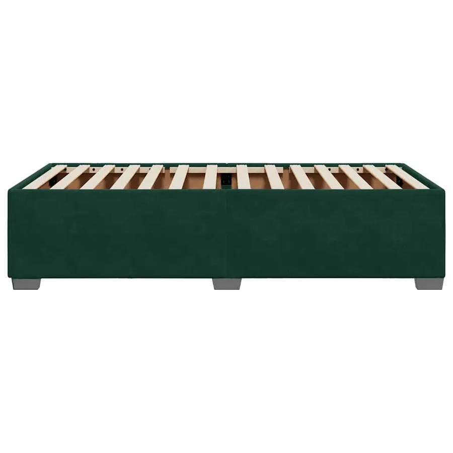 Cadre de lit sans matelas vert foncé 80x200 cm velours - 5