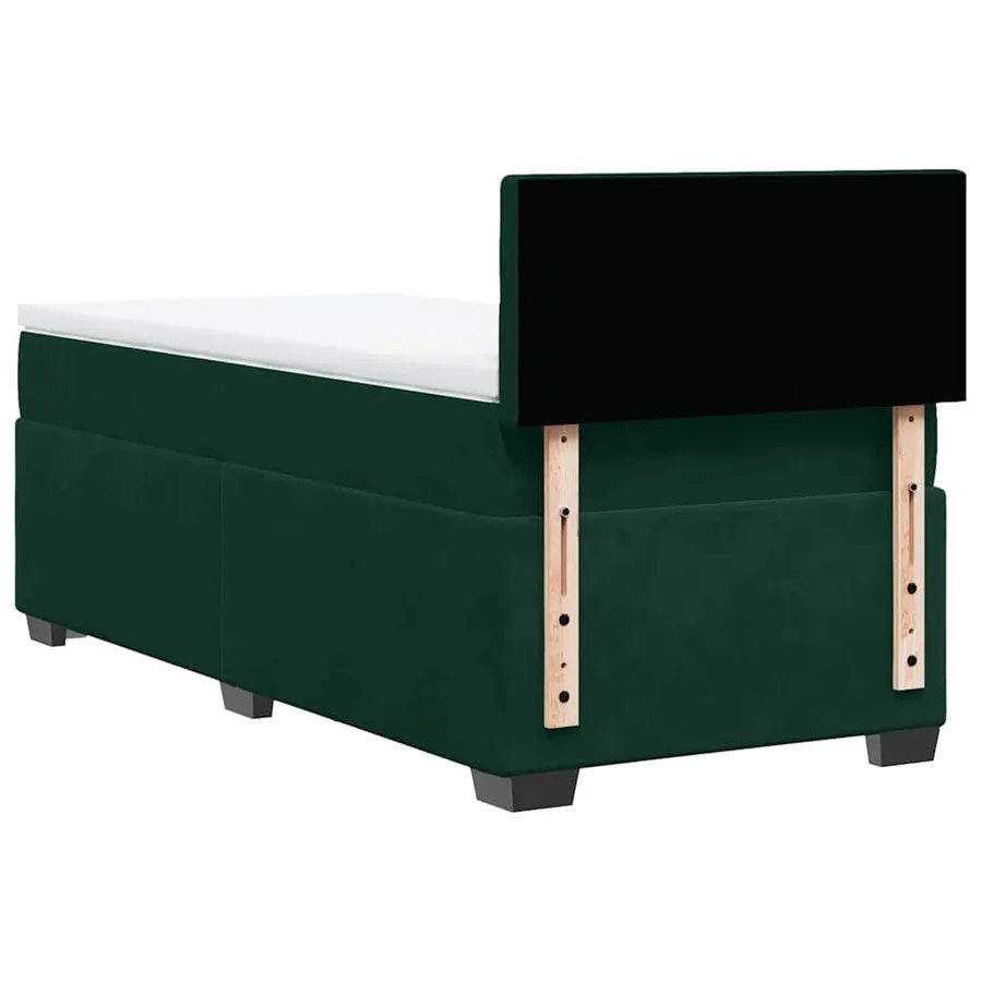 Sommier à lattes de lit avec matelas Vert foncé 90x190 cm - 10
