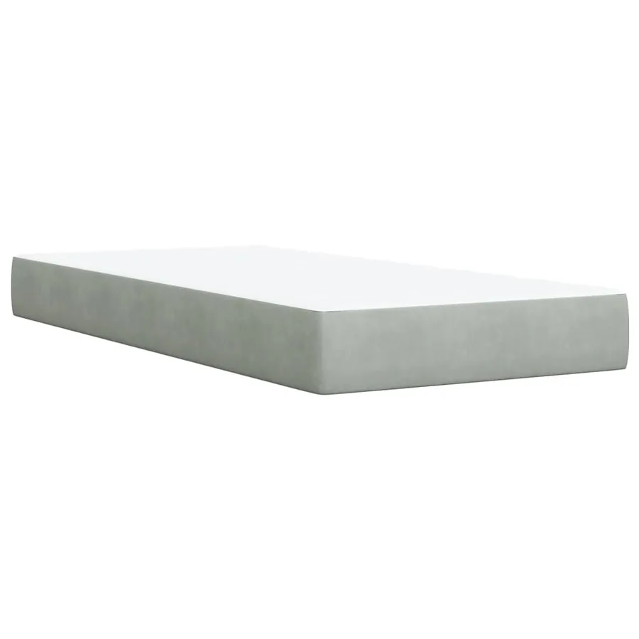 Sommier à lattes de lit et matelas Gris clair 80x200 cm Velours - 6