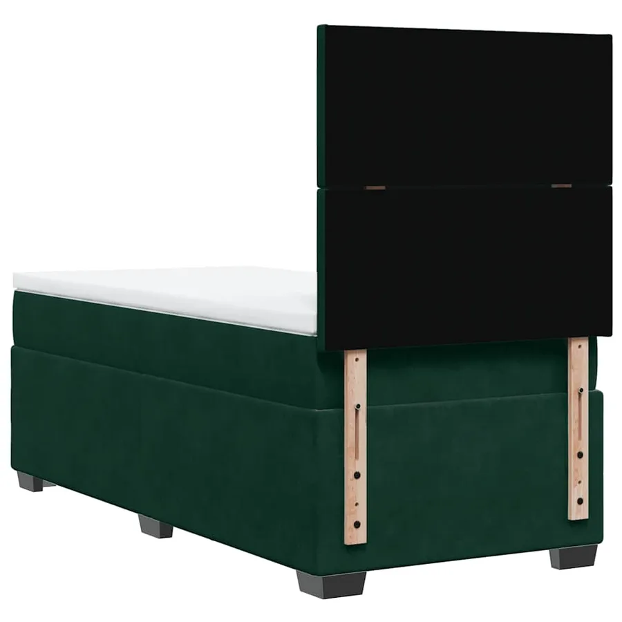 Sommier à lattes de lit avec matelas Vert foncé 90x190 cm - 10