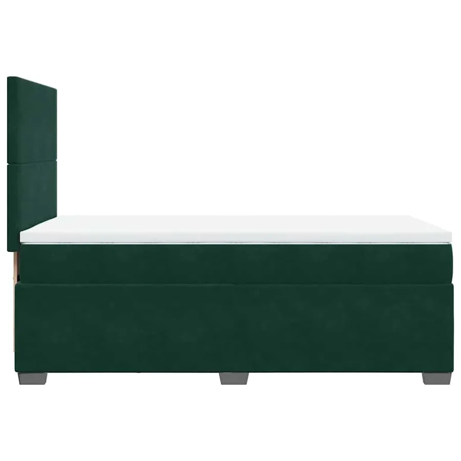 Sommier à lattes de lit avec matelas Vert foncé 90x190 cm - 9