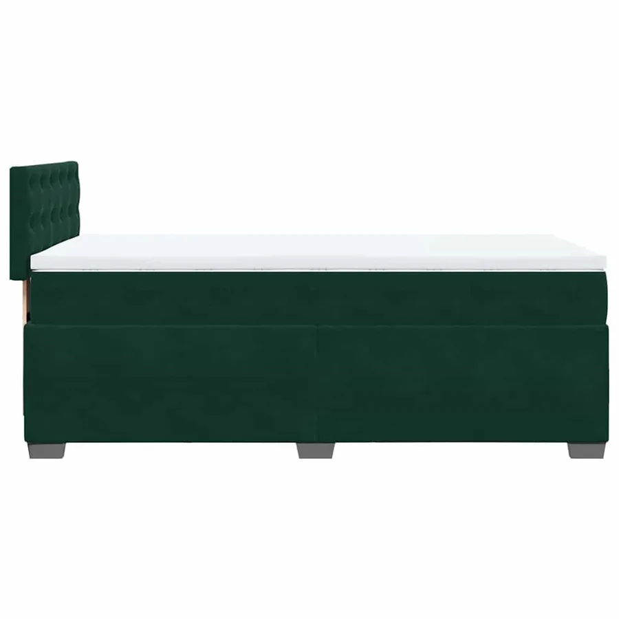 Sommier à lattes de lit avec matelas Vert foncé 90x190 cm - 7