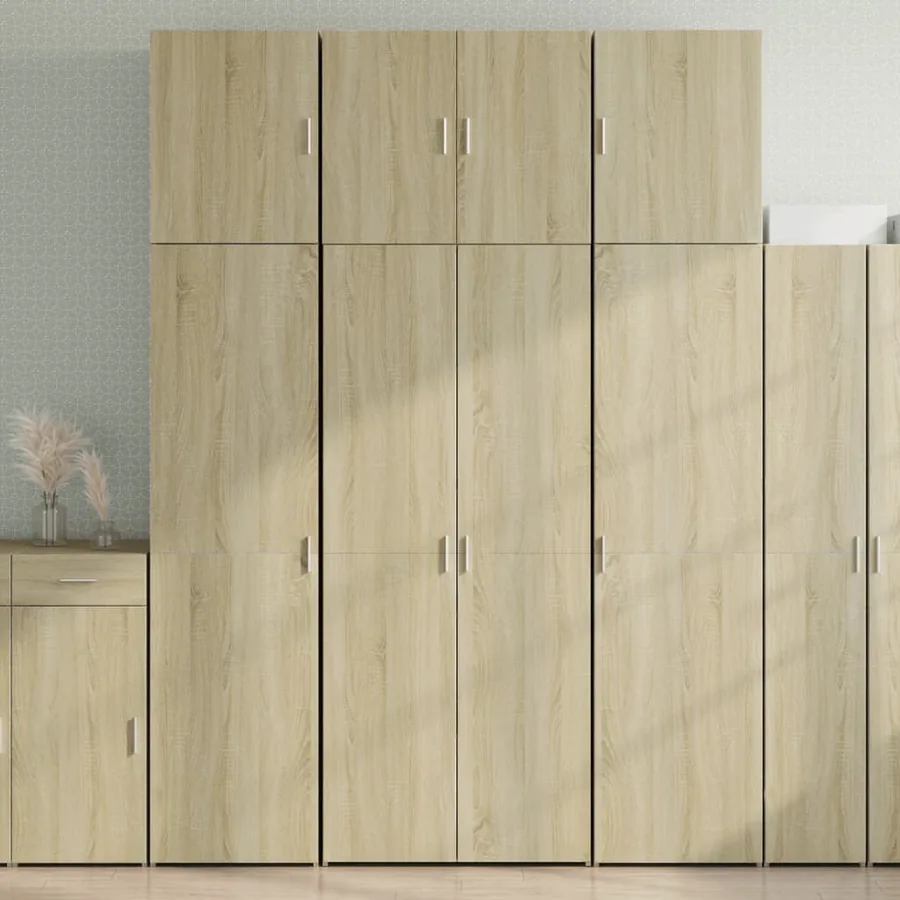 Buffet haut chêne sonoma 80x42,5x249 cm bois d'ingénierie
