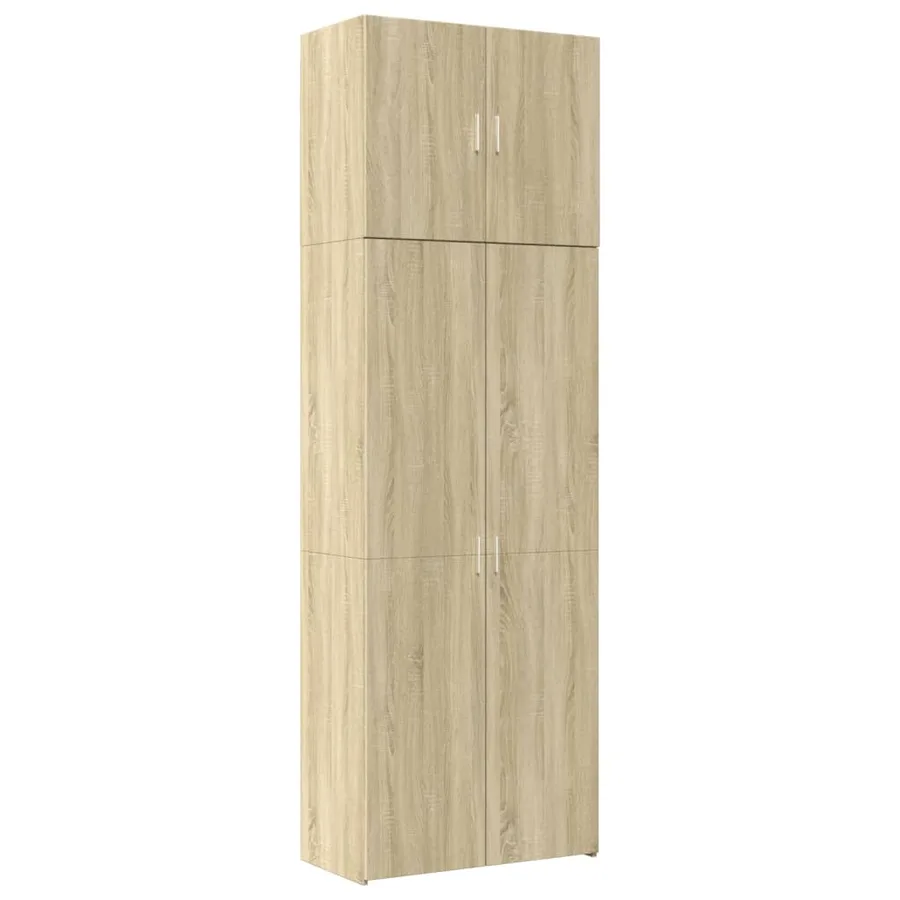 Buffet haut chêne sonoma 80x42,5x249 cm bois d'ingénierie - 2