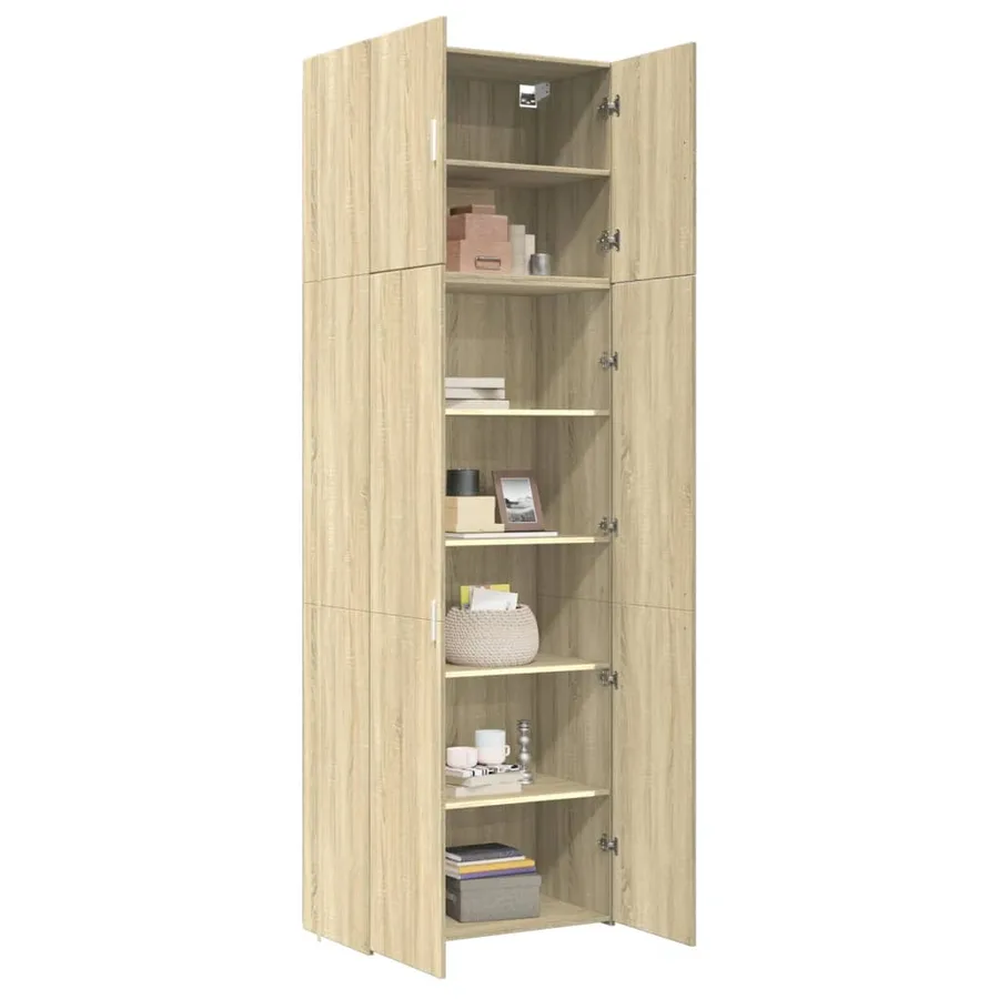 Buffet haut chêne sonoma 80x42,5x249 cm bois d'ingénierie - 3