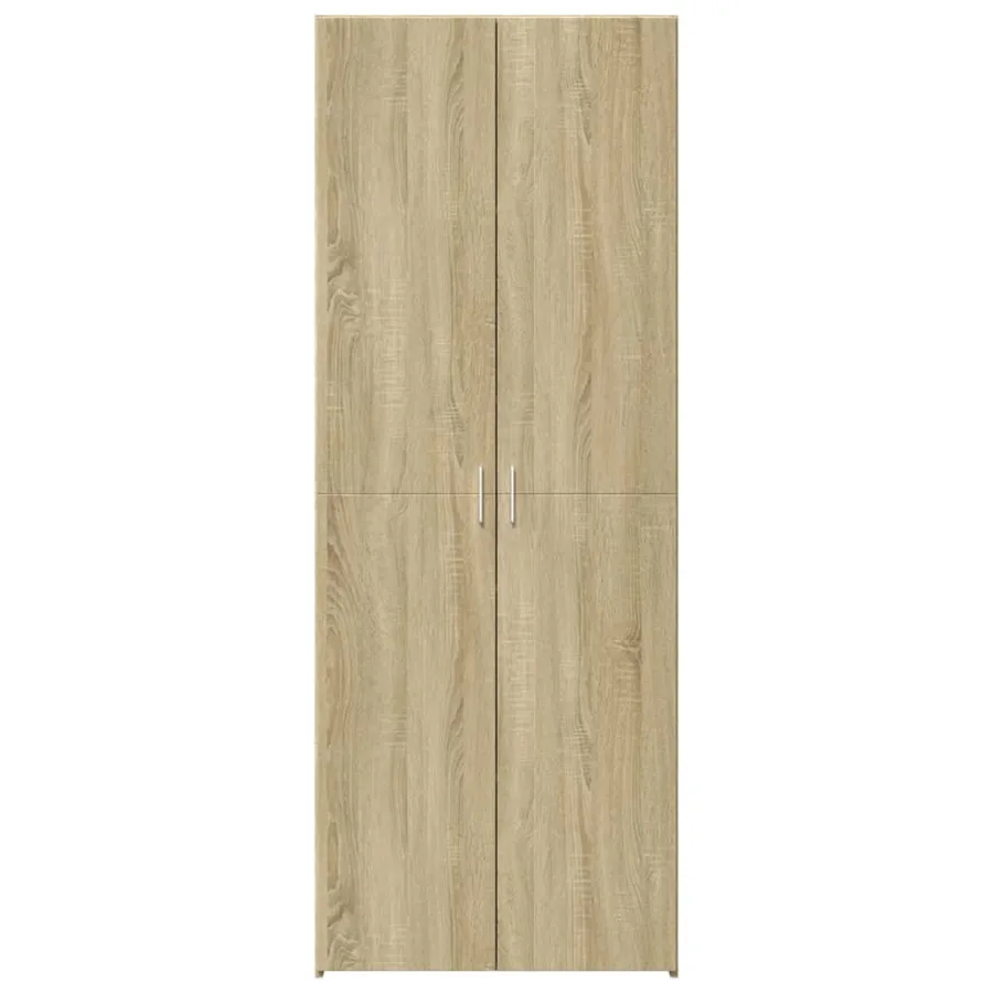 Buffet haut chêne sonoma 80x42,5x185 cm bois d'ingénierie - 3
