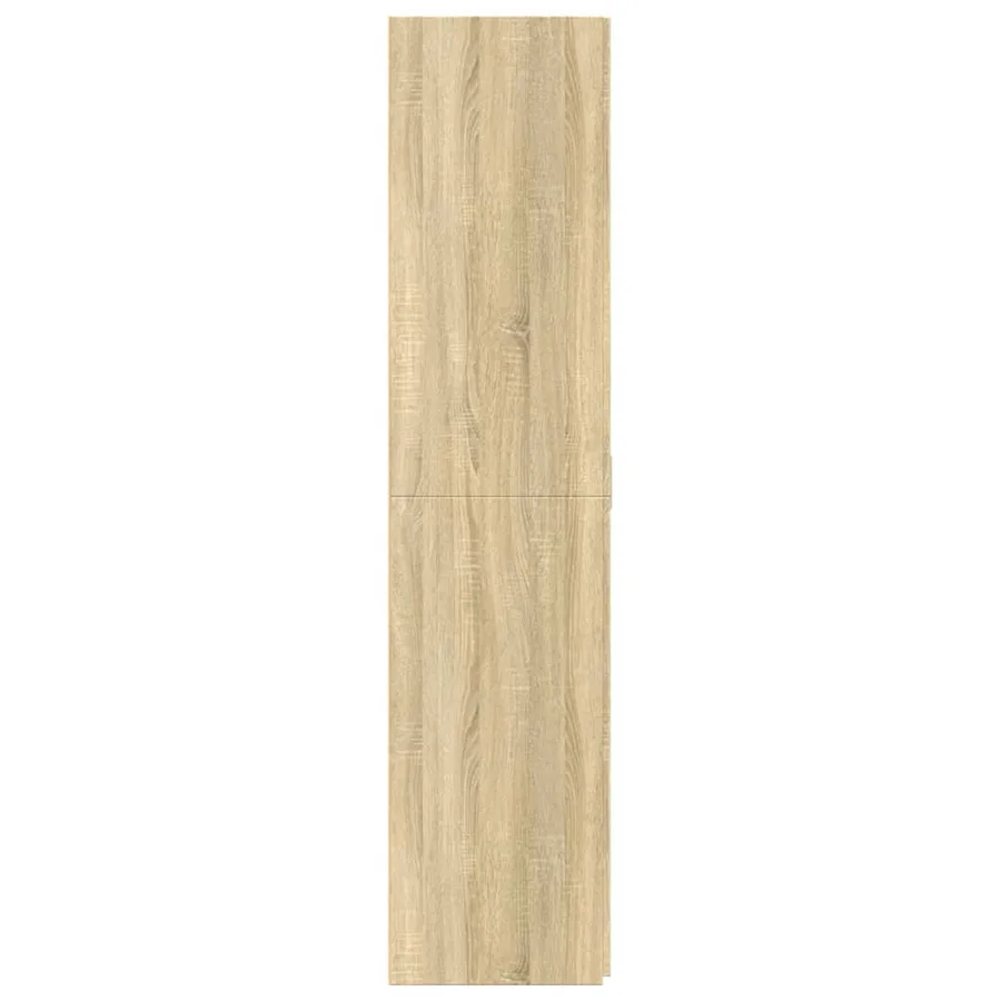 Buffet haut chêne sonoma 80x42,5x185 cm bois d'ingénierie - 5