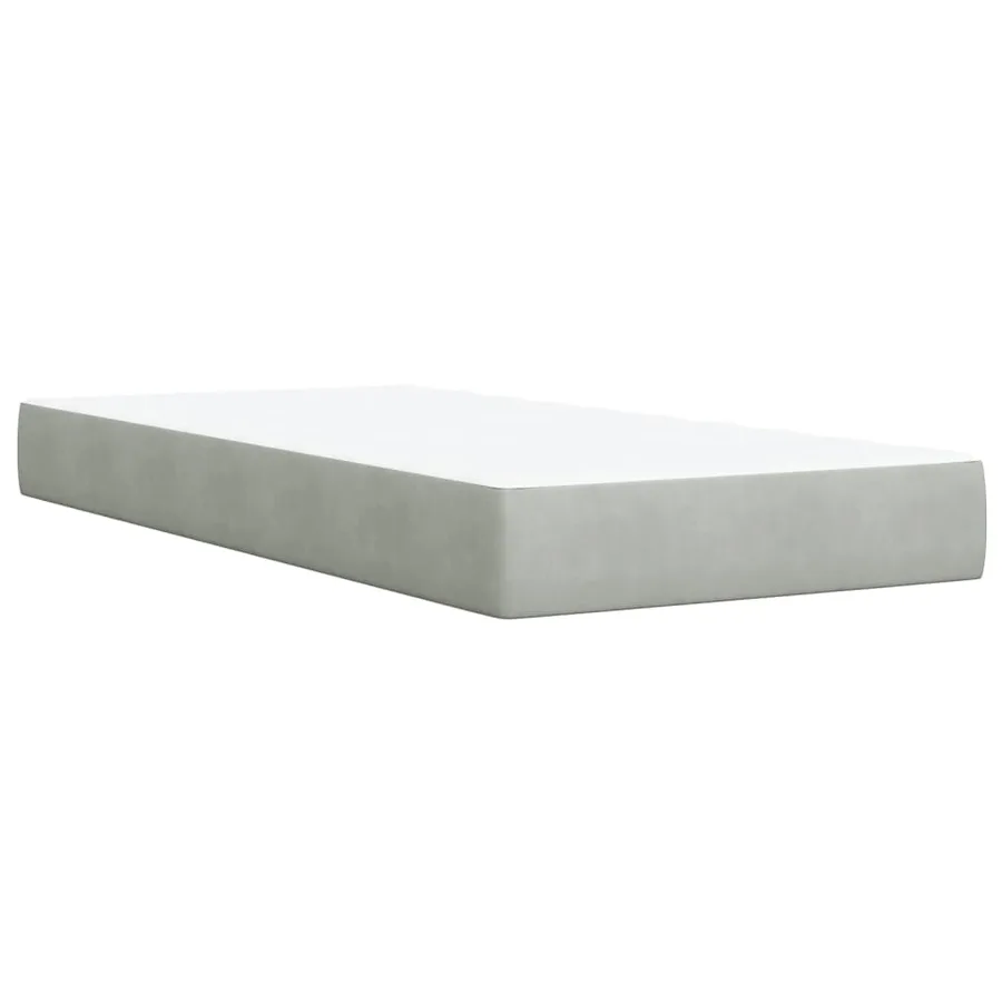Sommier à lattes de lit et matelas Gris clair 80x200 cm Velours - 6