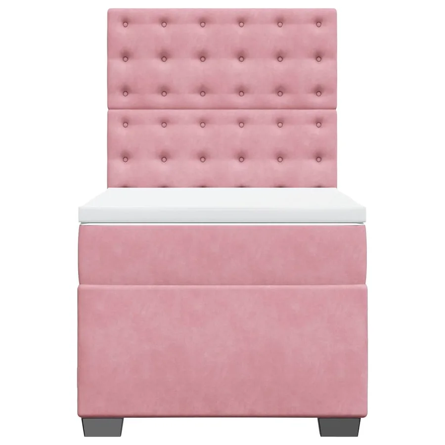 Sommier à lattes de lit avec matelas Rose 90x190 cm Velours - 7