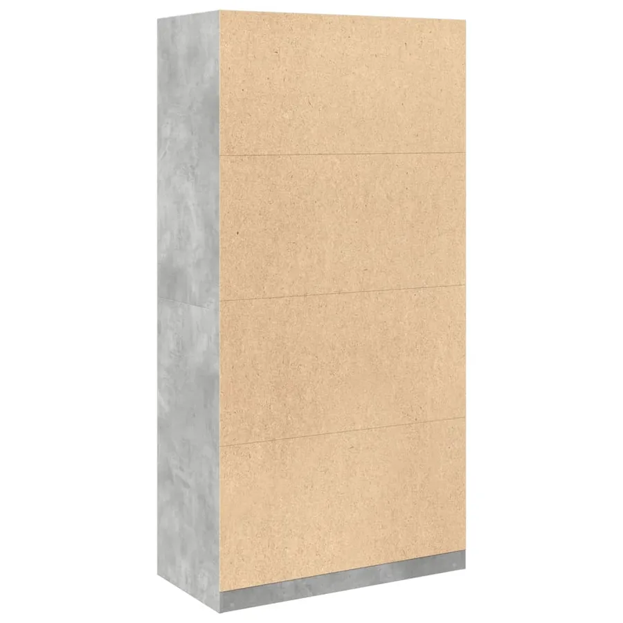 Garde-robe Gris béton 100x50x200 cm Aggloméré - 6