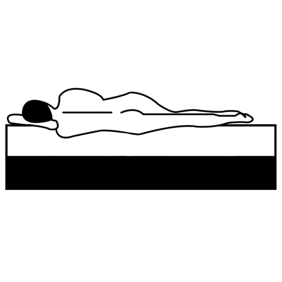 Matelas de sommier à lattes 190x90x20 cm mi-doux tissu - 2