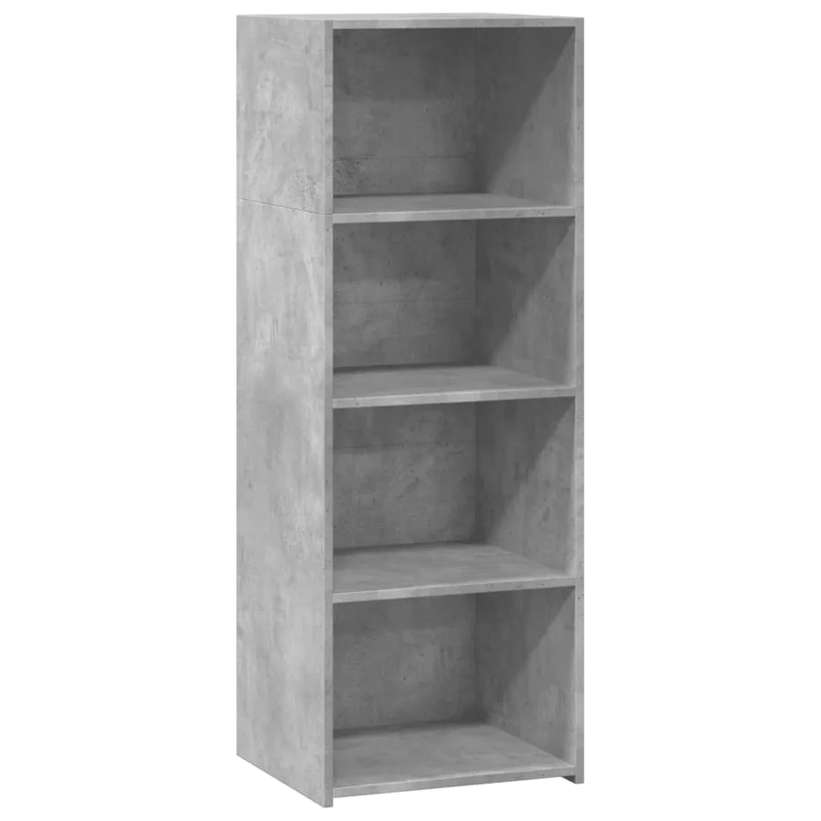 Buffet haut gris béton 45x41x124 cm bois d'ingénierie - 2