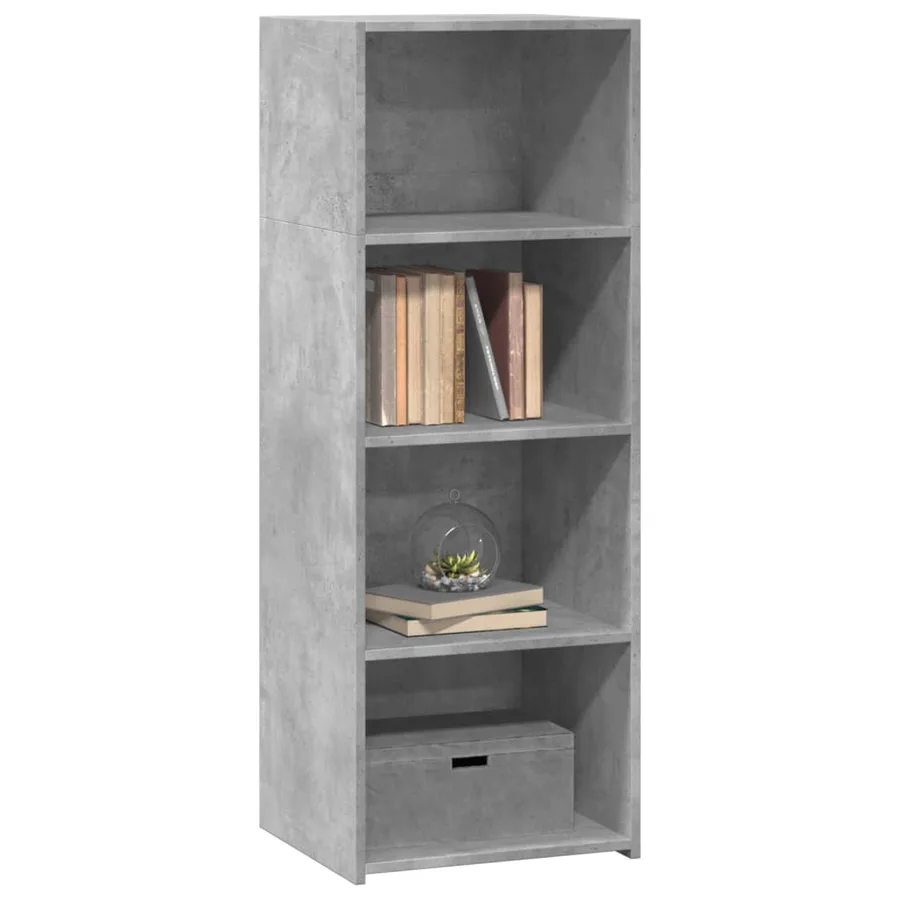 Buffet haut gris béton 45x41x124 cm bois d'ingénierie - 3