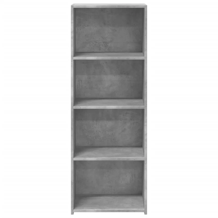Buffet haut gris béton 45x41x124 cm bois d'ingénierie - 4