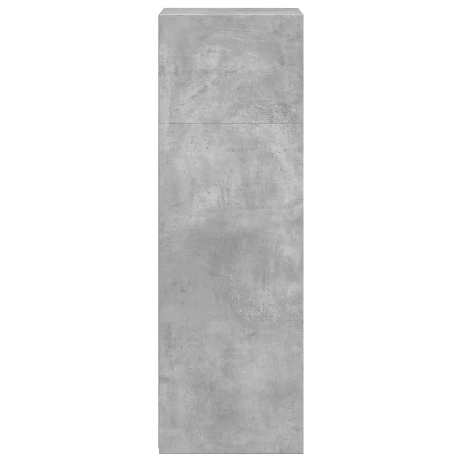 Buffet haut gris béton 45x41x124 cm bois d'ingénierie - 5