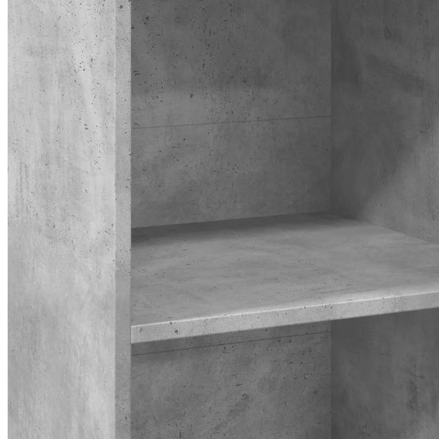 Buffet haut gris béton 45x41x124 cm bois d'ingénierie - 7