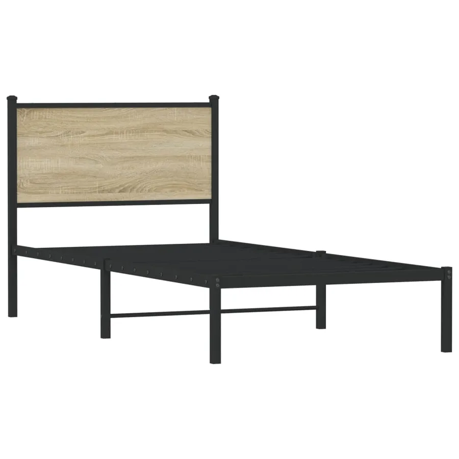 Cadre de lit en métal sans matelas chêne sonoma 80x200 cm - 3