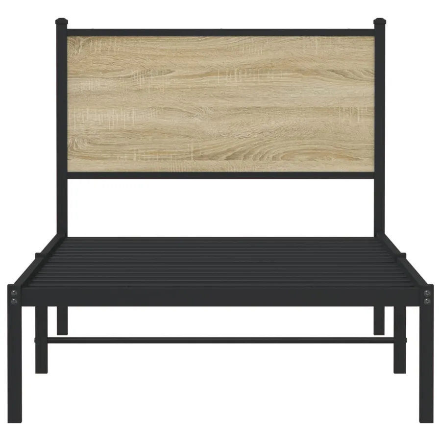 Cadre de lit en métal sans matelas chêne sonoma 80x200 cm - 5