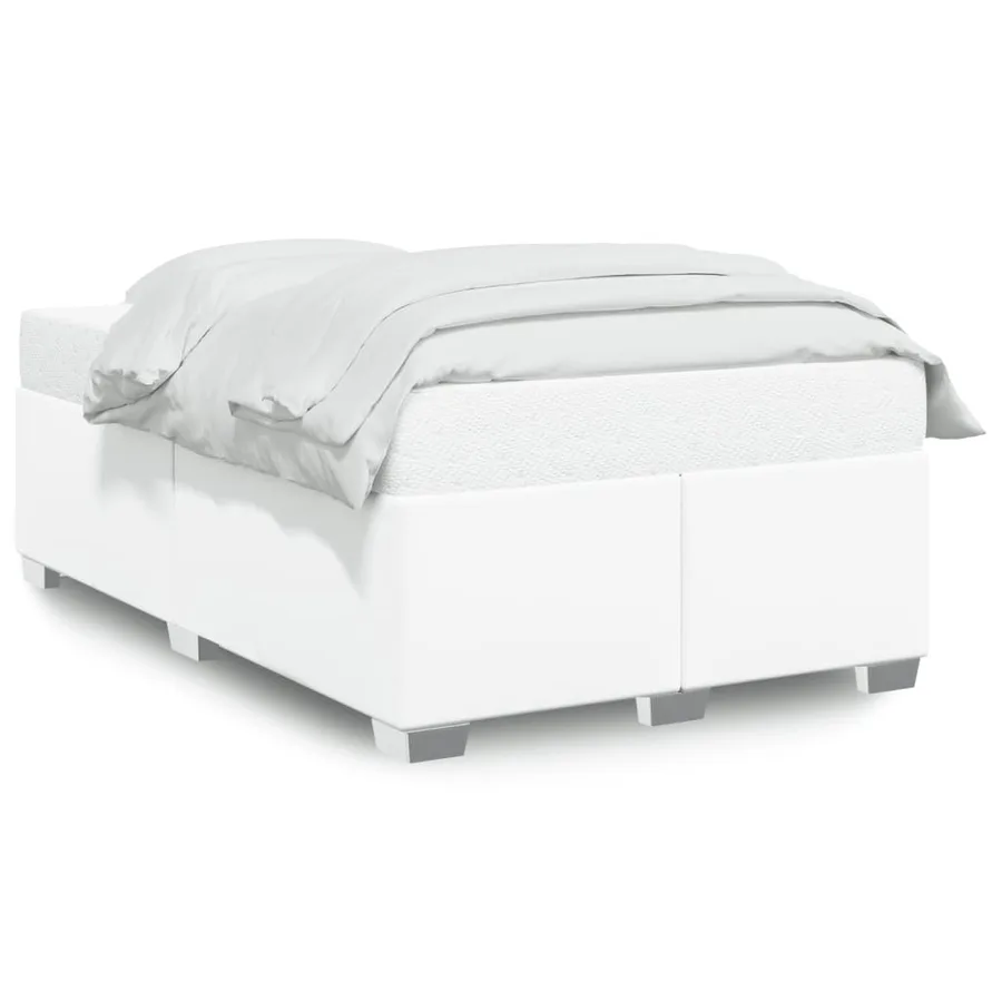 Cadre de lit sans matelas blanc 120x200 cm similicuir - 2