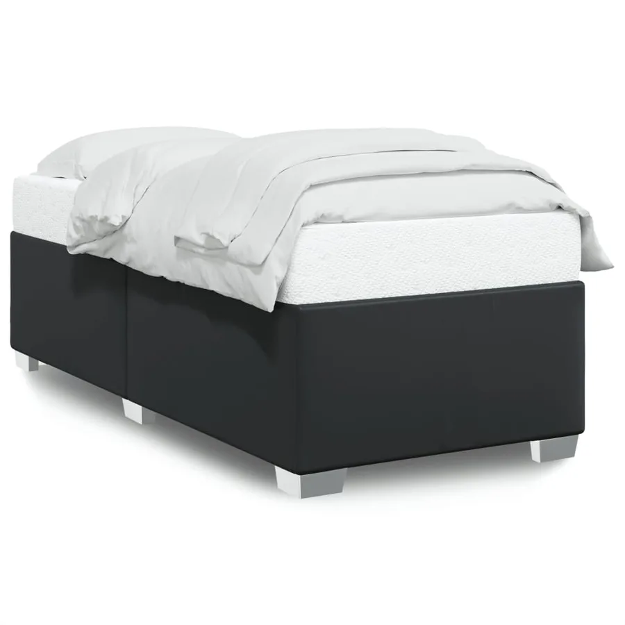 Cadre de lit sans matelas noir 80x200 cm similicuir - 2