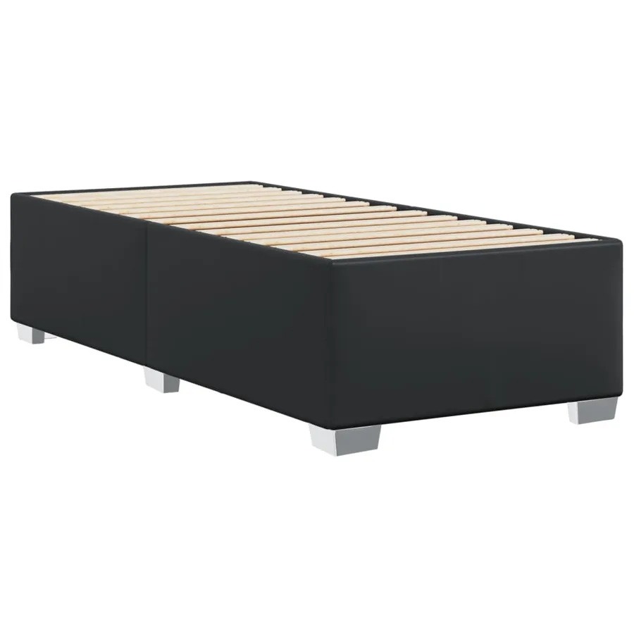 Cadre de lit sans matelas noir 80x200 cm similicuir - 6