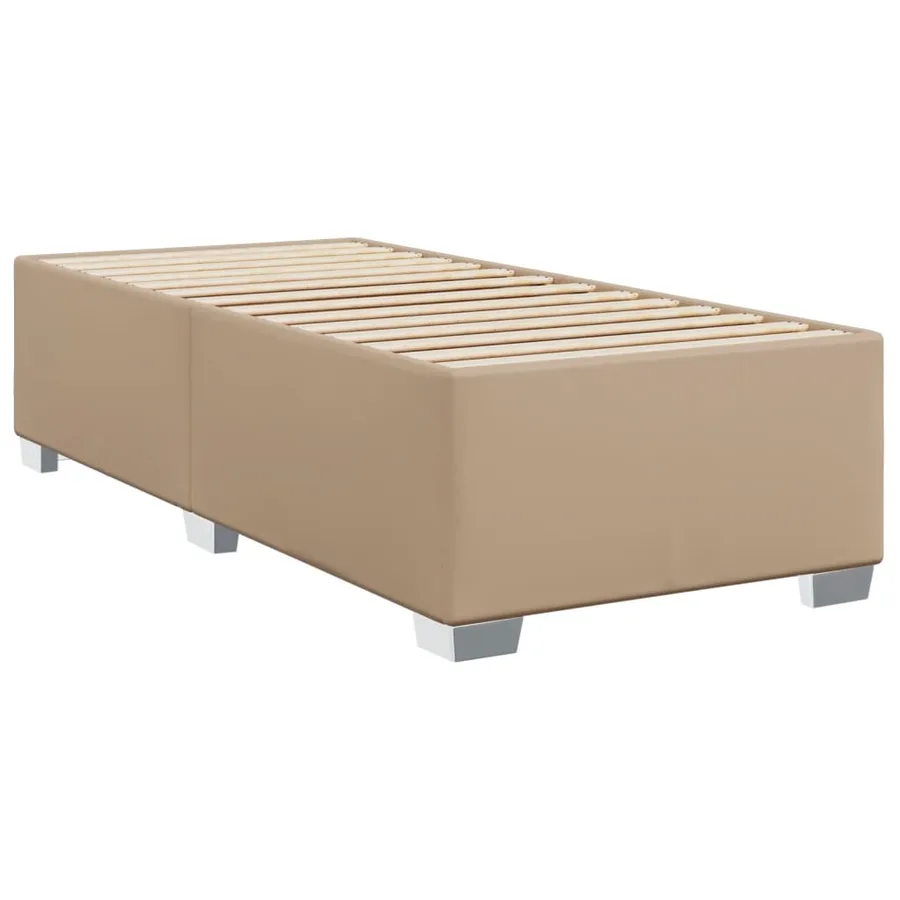 Cadre de lit sans matelas cappuccino 100x200 cm similicuir - 3