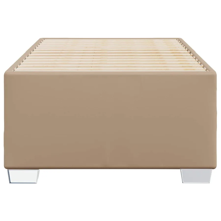 Cadre de lit sans matelas cappuccino 100x200 cm similicuir - 4