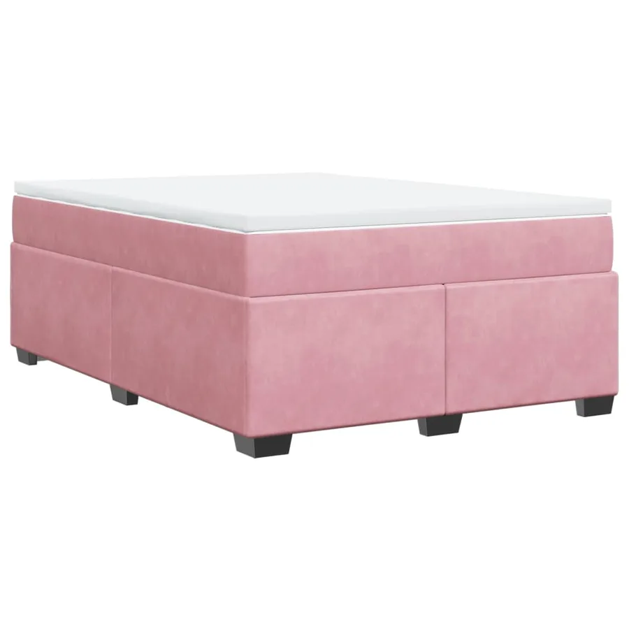 Sommier à lattes de lit avec matelas Rose 160x200 cm Velours - 2