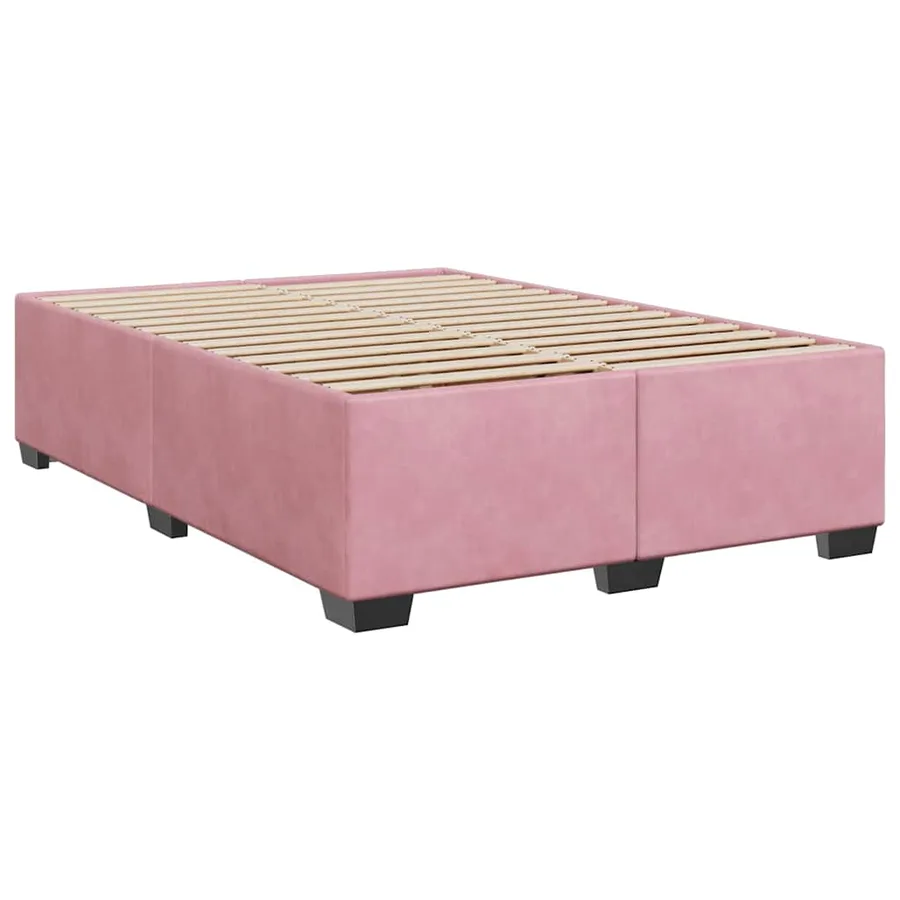 Sommier à lattes de lit avec matelas Rose 160x200 cm Velours - 5