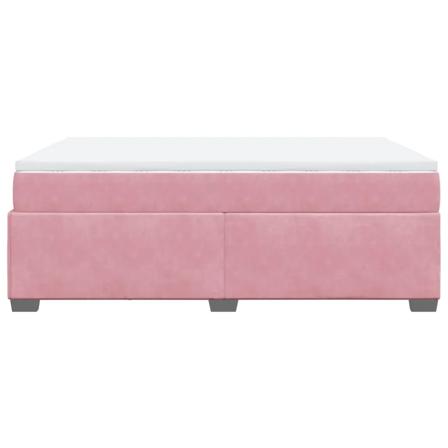 Sommier à lattes de lit avec matelas Rose 160x200 cm Velours - 8