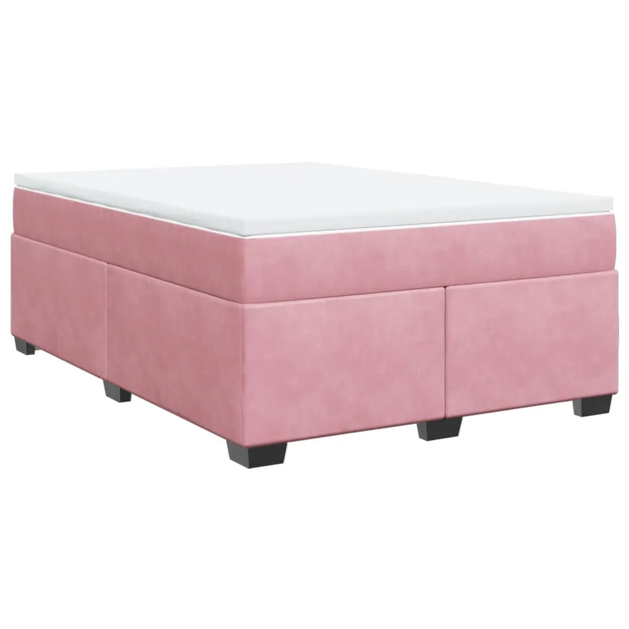 Sommier à lattes de lit avec matelas Rose 160x200 cm Velours - 9