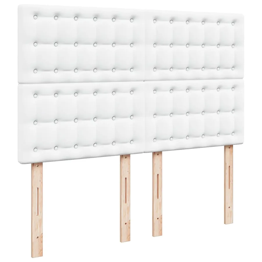 Sommier à lattes de lit avec matelas Blanc 140x200cm Similicuir - 7