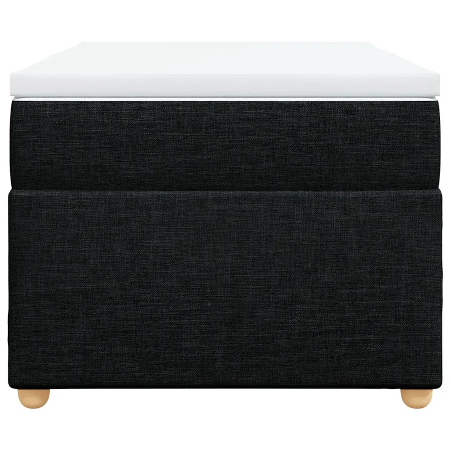 Sommier à lattes de lit avec matelas Noir 90x190 cm Tissu - 4