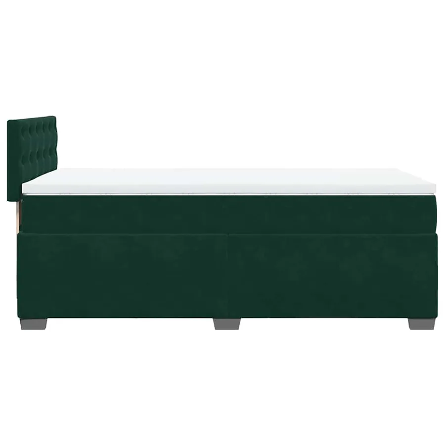Sommier à lattes de lit avec matelas Vert foncé 90x200 cm - 7