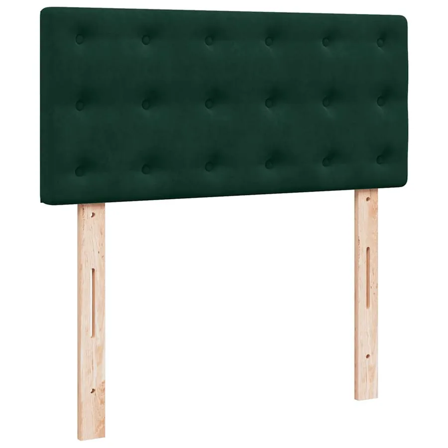 Sommier à lattes de lit avec matelas Vert foncé 90x200 cm - 9