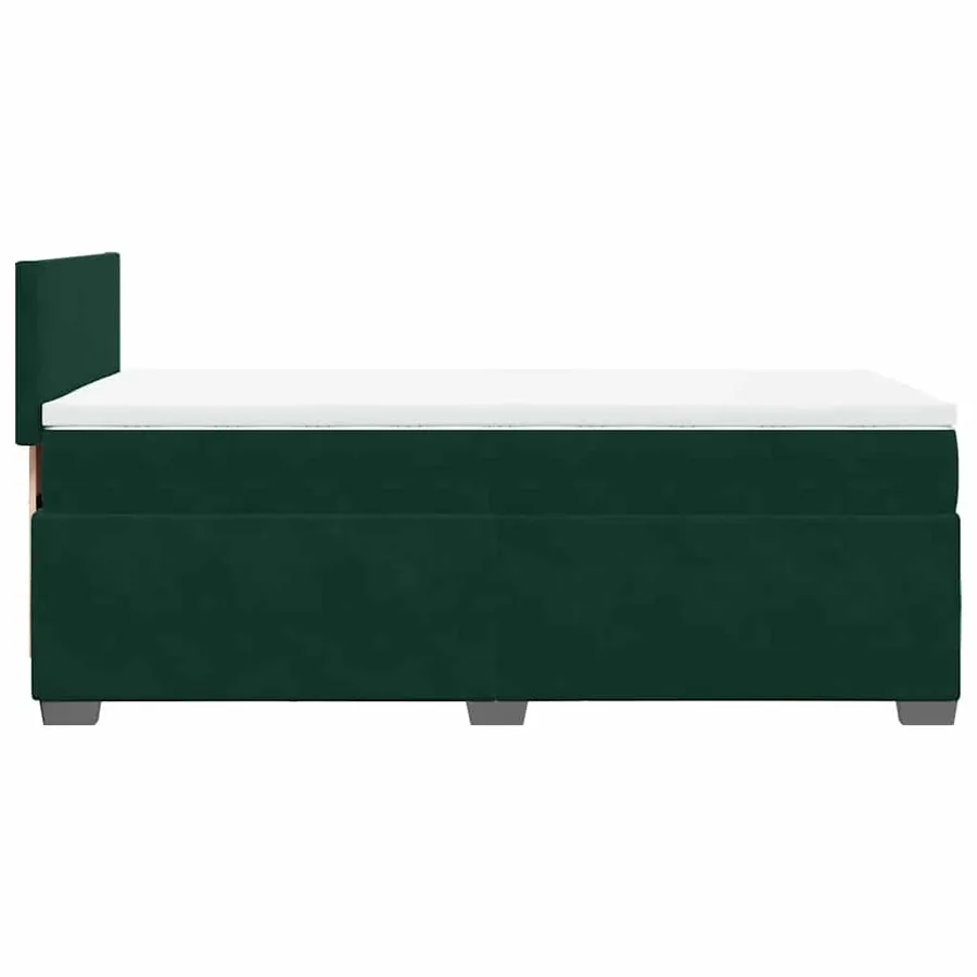 Sommier à lattes de lit avec matelas Vert foncé 90x200 cm - 7