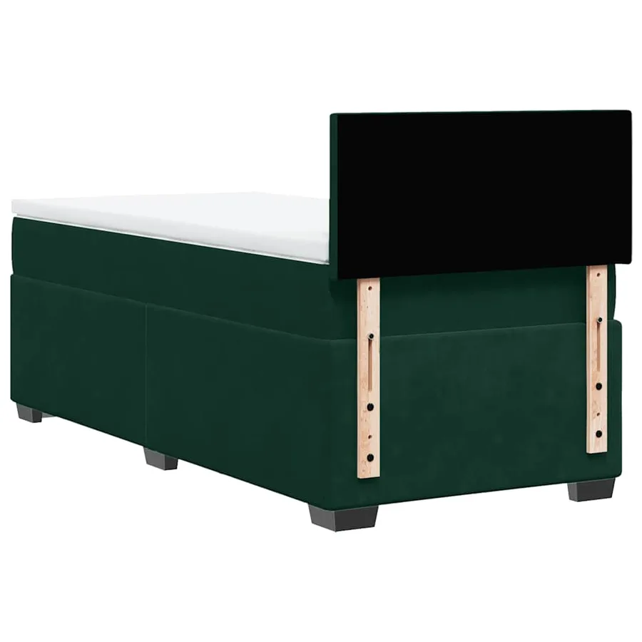 Sommier à lattes de lit avec matelas Vert foncé 90x200 cm - 8