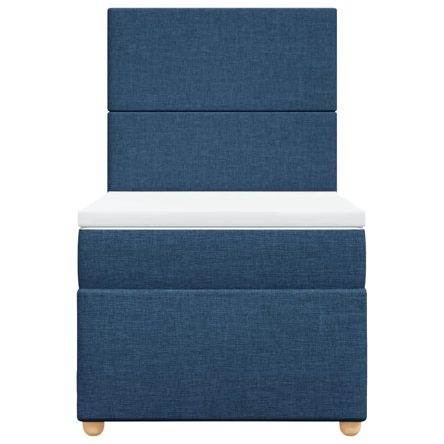 Sommier à lattes de lit avec matelas Bleu 80x200 cm Tissu - 6