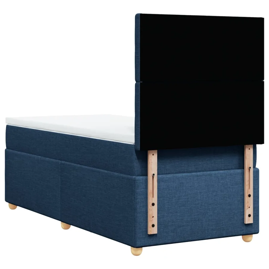 Sommier à lattes de lit avec matelas Bleu 80x200 cm Tissu - 8