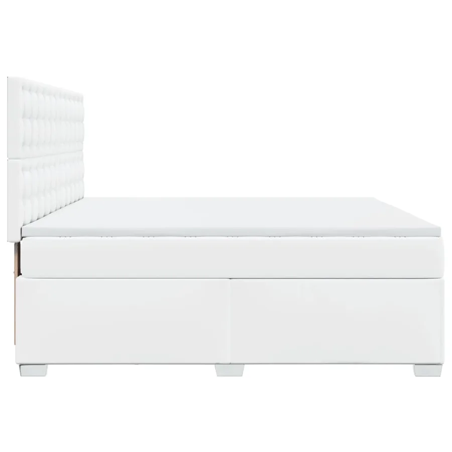 Sommier à lattes de lit avec matelas Blanc 180x200cm Similicuir - 11