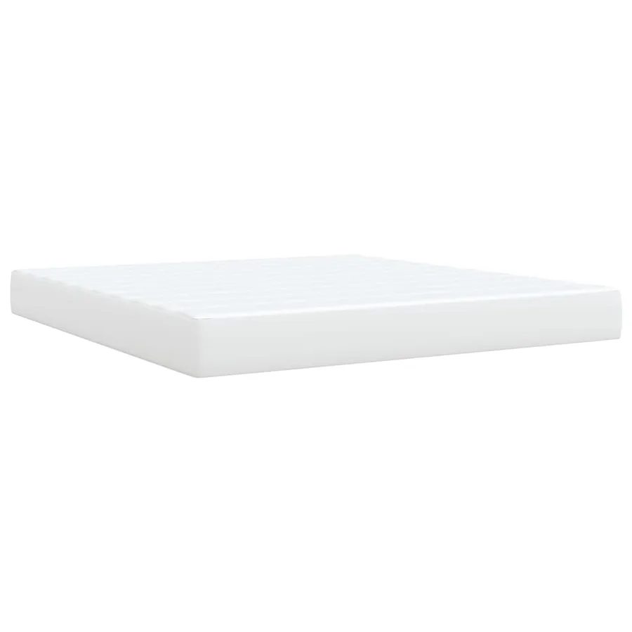 Sommier à lattes de lit avec matelas Blanc 180x200cm Similicuir - 9