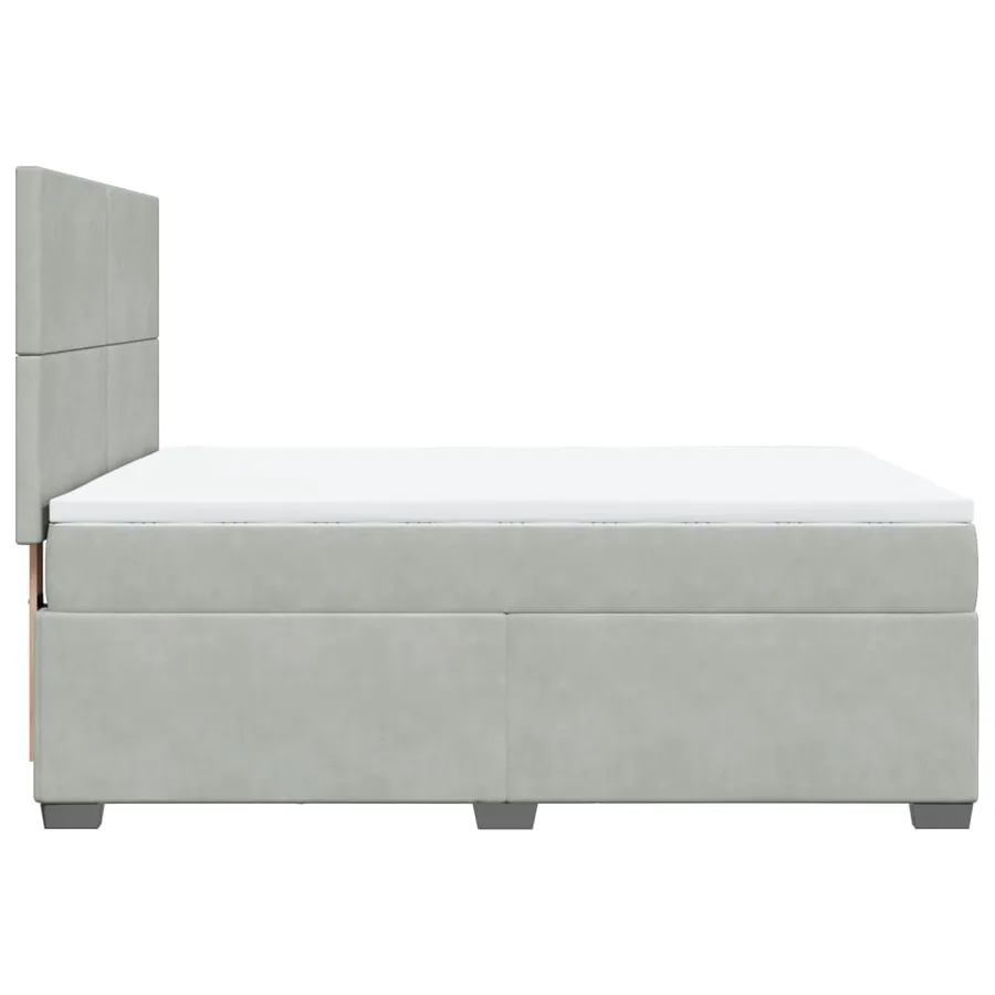 Sommier à lattes de lit et matelas Gris clair 140x200cm Velours - 11