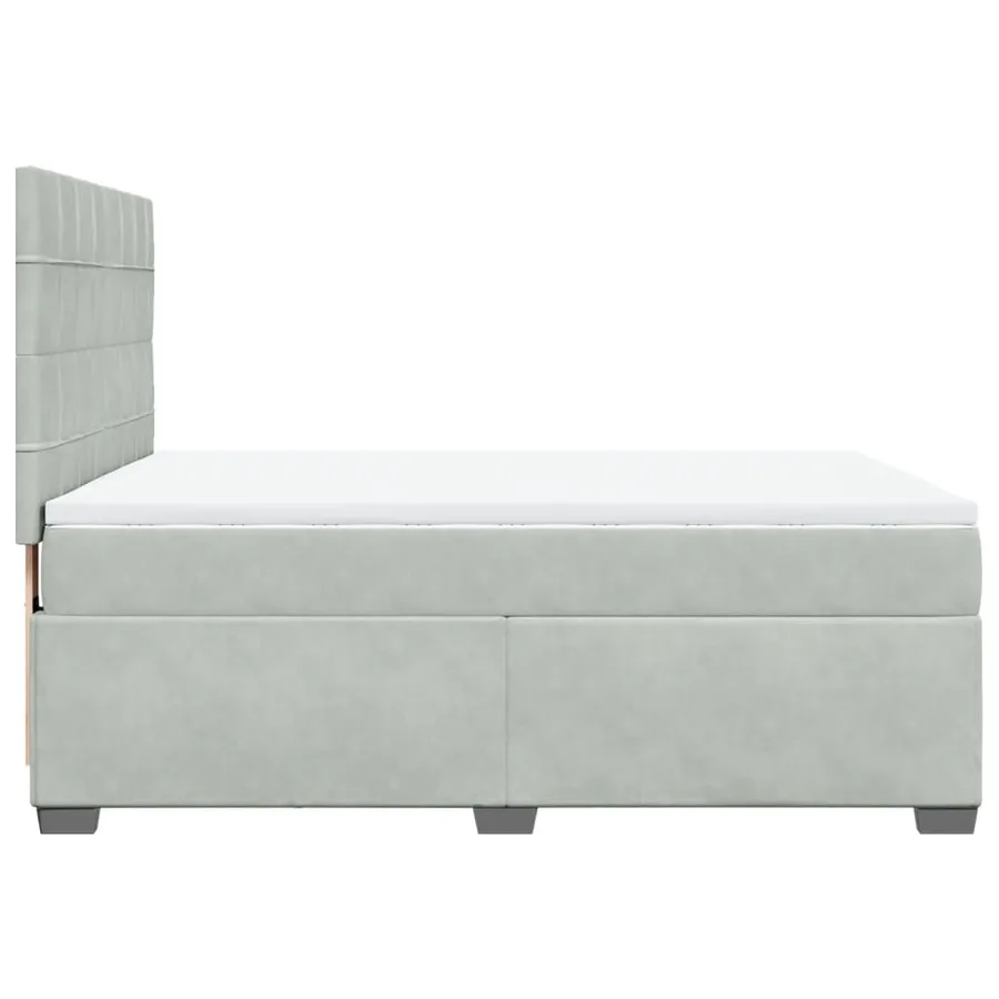 Sommier à lattes de lit et matelas Gris clair 140x200cm Velours - 11