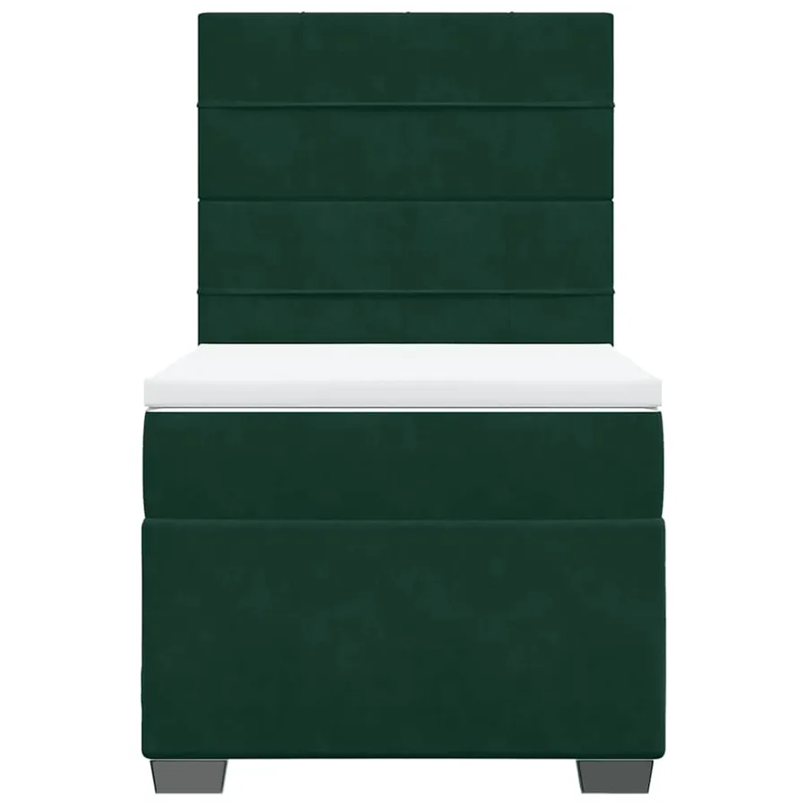Sommier à lattes de lit avec matelas Vert foncé 90x200 cm - 4