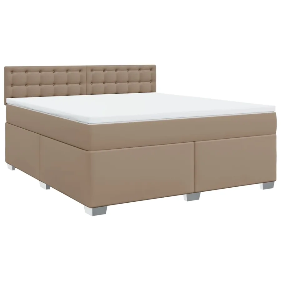 Sommier à lattes de lit avec matelas Cappuccino 180x200 cm - 2