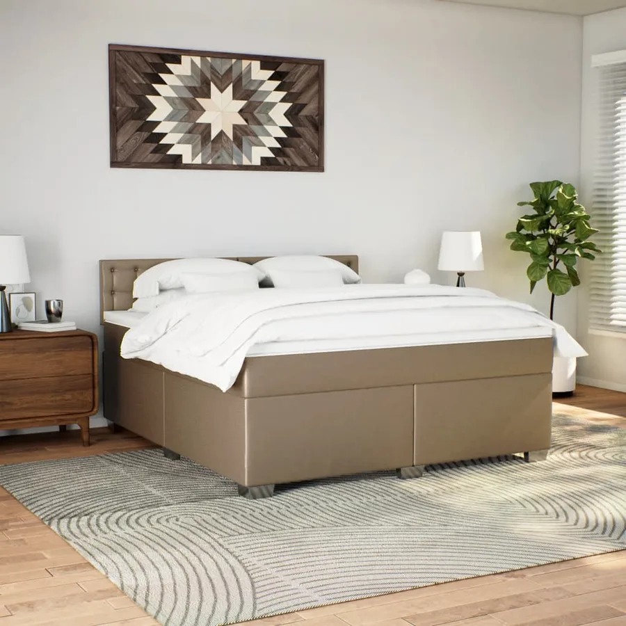 Sommier à lattes de lit avec matelas Cappuccino 180x200 cm - 3