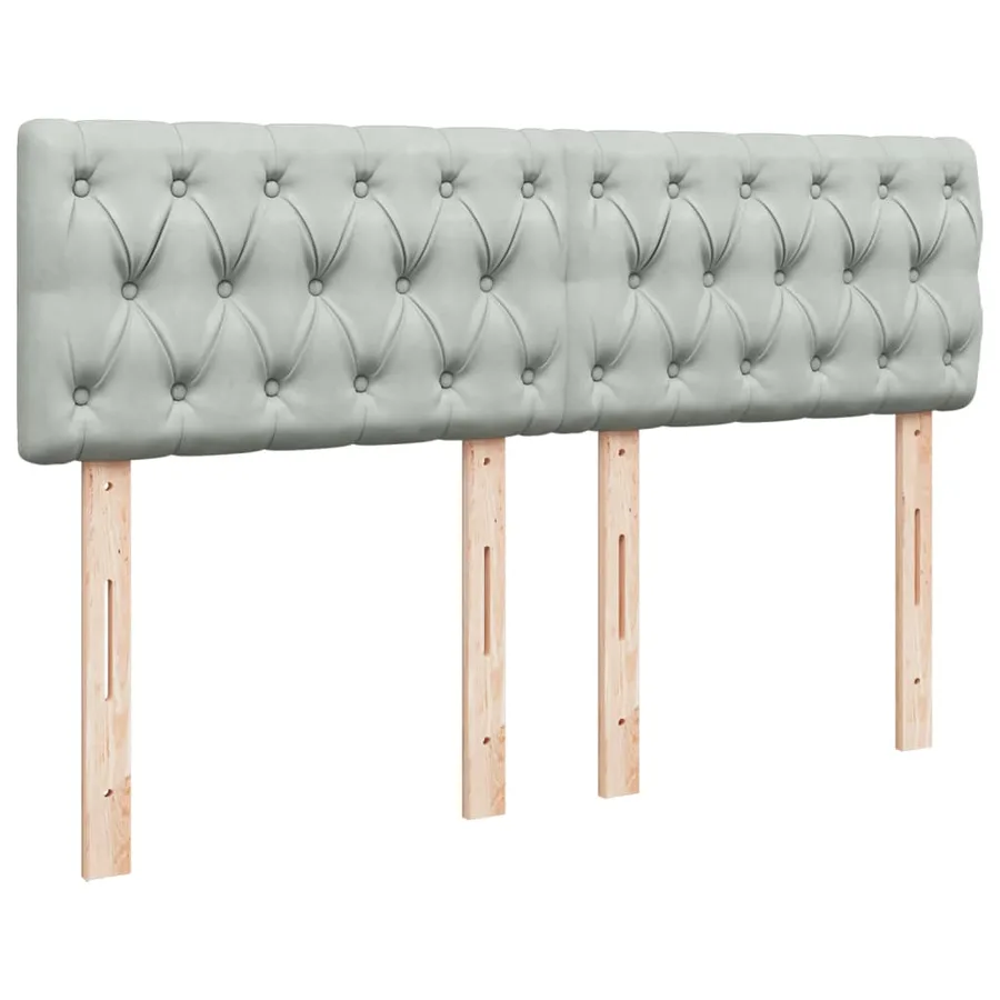 Sommier à lattes de lit et matelas Gris clair 140x200cm Velours - 8